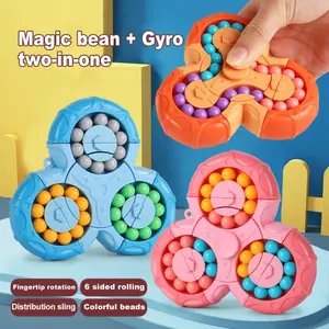 Cubo mágico giratorio de la yema del dedo para niños y adultos, juguete giratorio de descompresión para aliviar el estrés