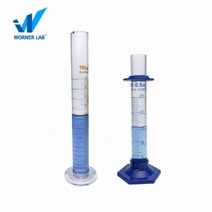 Cylindre gradué en <span class=keywords><strong>verre</strong></span> transparent de haute qualité en borosilicate pour laboratoire - Product Image 3