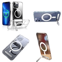 Casing Ponsel Magnetik dengan Penyangga untuk iPhone Seri 16 15 Pro Max 17 Air 14 13 12 Plus 11 Aksesoris Ponsel dengan Kickstand
