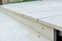 Planches de terrasse en fibre-ciment à grain de bois pour l'extérieur