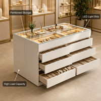 Perlengkapan Toko Perhiasan Modern Kustom, Kabinet Kayu Lapis E0, Permukaan Cat Bakar, Pengiriman Unit Lengkap, Komersial, Kamar Tidur, Showroom