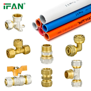 Fabrication en usine IFAN Raccord de tuyau <span class=keywords><strong>multicouche</strong></span> PEX Tubes en plastique <span class=keywords><strong>Plomberie</strong></span> Raccord de compression en laiton PEX - Product Image 1
