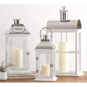 ตะเกียงตั้งพื้นสวน สแตนเลสสตีล ตกแต่งด้วยกระจก - Product Image 4