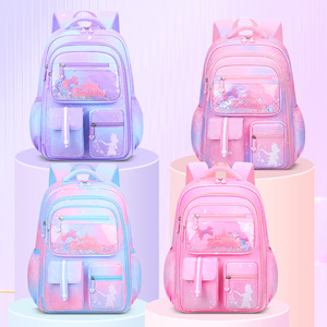 Sesame Baby Elementary <b>School</b> <b>Backpack</b> For Girls 14 In Gradient Cartoon Lightweight Multiple Pockets <b>School</b> Education - Product Image 1