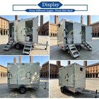 Promotion : Remorque WC Mobile 2 Postes à Essieu Unique avec Urinoir et Lavabo pour Événements Extérieurs et Chantiers de Construction