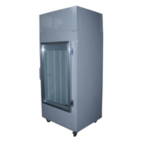 Vitrine réfrigérée verticale à 1 porte vitrée, congélateur commercial à refroidissement par ventilateur, directement du fabricant