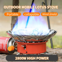 Kompor Gas Portable, kompor Gas portabel piknik, pembakar Gas tunggal bisa dilipat Mini, kompor Gas untuk dapur luar ruangan, kompor butana