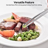 Ensemble d'outils de plats de présentation en gros, pinces de chef multi-usages de 12 pouces en acier inoxydable, pinces alimentaires de cuisine, compatibles lave-vaisselle