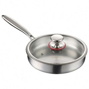 Customized Aluminum Fry <b>Pan</b> with Stainless Steel Bottom Induction Cooker for Gas <b>and</b> Induction Cooker Metal - Product Image 1