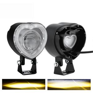 Foco LED de 20W en forma de corazón para motocicleta, luces de conducción de doble color RGB, faros antiniebla impermeables para coches y camiones MO-235 1 - Product Image 2