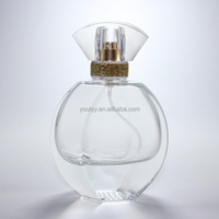 Flacon de bouteille en verre de parfum à pompe vide transparent personnalisé de 30ml 50ml 100ml