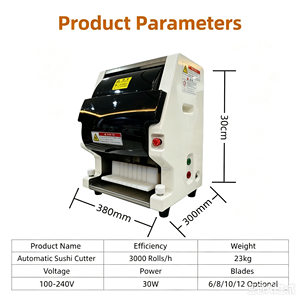 Cortadora Automática de Rollos de Sushi, Máquina Eléctrica de Sobremesa para Cortar <span class=keywords><strong>Maki</strong></span>, para Kimbap Coreano y Rollos de Sushi - Product Image 4