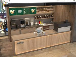 Mostrador de Café de Diseño Personalizado, Quiosco para Cafetería, Barra para Cafeterías - Product Image 6