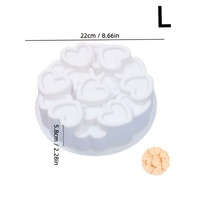 Moule Rond en Forme de Cœur pour Mousse au Chocolat, Antiadhésif, Facile à Démouler, Compatible Four, Outil de Cuisson DIY, Vente Transfrontalière