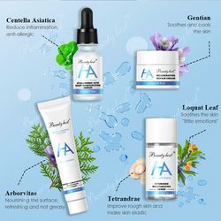 Hot Face Skin Care Moisturizing Hydrating Hyaluronic Acid Travel Kit 4PCS Skin Care Set Cleanser Serum Tonner Repair Cream - Product Image 4