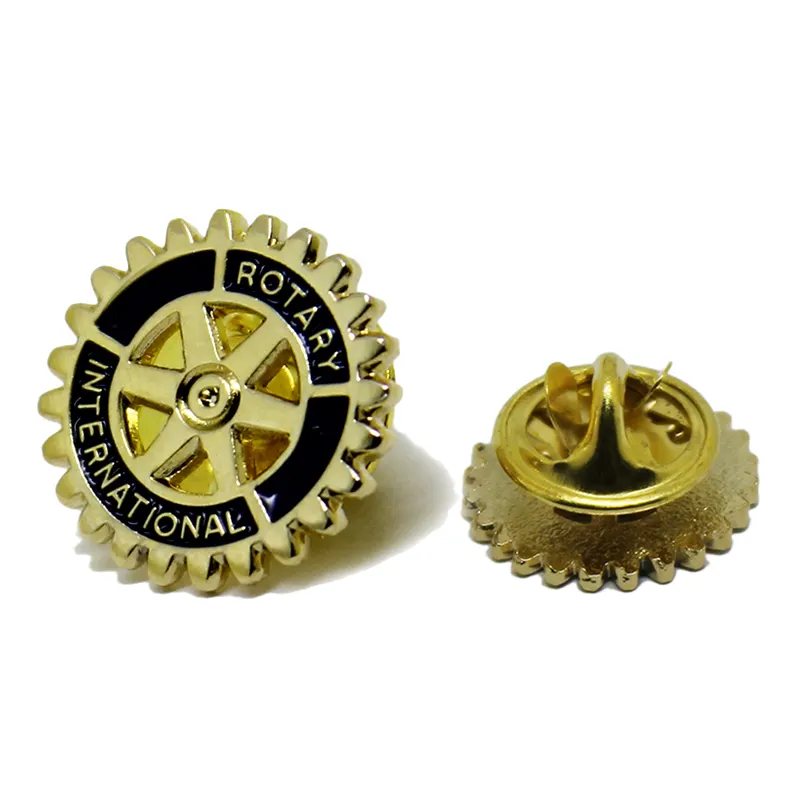 Metalen Ambachten Fabrikanten China Metalen Vrijmetselaars Lions Clubs Internationale Rotary Badge Emaille Aangepaste Revers Pin