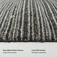 Dalles de moquette PVC emboîtables 50x50 avec support bitumé, à boucles, amorties, pour bureaux commerciaux, mosquées, maisons, revêtement de sol modulaire carré
