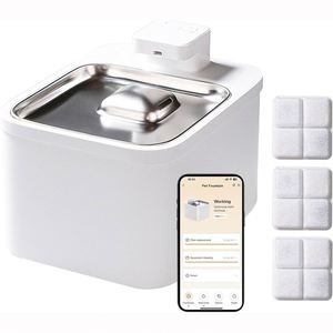 Fontaine à eau sans fil UV pour chat, fontaine à eau automatique pour animaux de compagnie avec capteur intelligent, fontaine à eau pour chat - Product Image 1