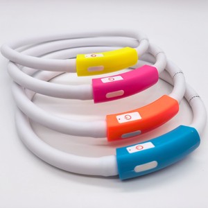 Collier lumineux LED pour animaux de compagnie, rechargeable, coloré, pour chien, pour la promenade nocturne, accessoire cool pour animaux de compagnie - Product Image 1