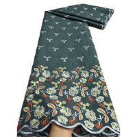 Tissu en coton de haute qualité NI.AI avec de petites fleurs brodées, nouveau design, dentelle suisse en voile pour robe femme
