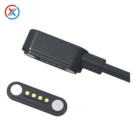 Kundenspezifischer wasserdichter 4-Pin-Magnetstecker, 3A Hochstrom, 2,5 mm Abstand, männlich/weiblich, magnetisches Kabelstecker-Set