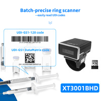 XT3001BHD Nuevo escáner de código de barras inalámbrico 2d con anillo de dedo portátil para almacenamiento logístico