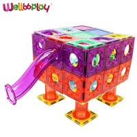 Juego de construcción magnética de plástico ABS de 108 piezas, baldosas de construcción de canicas educativas para niños de 5 a 7 años, modelo de juguete