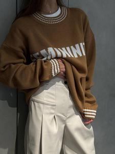 เสื้อสเวตเตอร์ถักแบบเรียบง่ายของ Ruiquwin เสื้อสเวตเตอร์ถักแบบลำลองเสื้อสเวตเตอร์คอกลมมีสไตล์ชั้นนำสำหรับผู้หญิง - Product Image 3