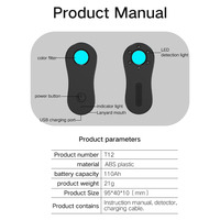 Détecteur infrarouge anti-espion portable T12 avec système d'alarme laser pour la détection de caméras cachées - Détecteur de caméras infrarouges
