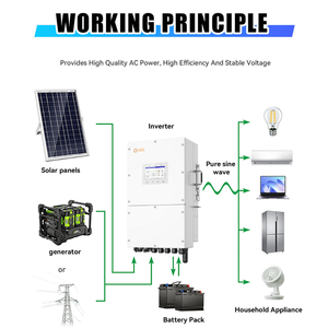 Sistema de Almacenamiento de Energía de Bajo Voltaje Monofásico Híbrido Solar de 9.9kW S6-EH1P9.9K03-NV-YD-L para el Hogar - Product Image 4