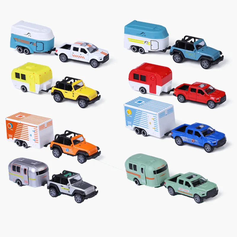 Mini alaşım Touring araba Jeep hobi modelleri toplamak Diecast sürtünme traktör oyuncak çocuklar için döküm Model araba