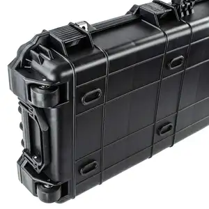 Protective Roller Tactical Hard Case With Foam Waterproof Crushproof Plastic