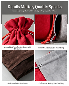 Sac à poussière en velours avec cordon de serrage, logo personnalisé, pochette de rangement en flanelle douce, emballage cadeau pour sac à main, chaussures, vêtements, accessoires - Product Image 2