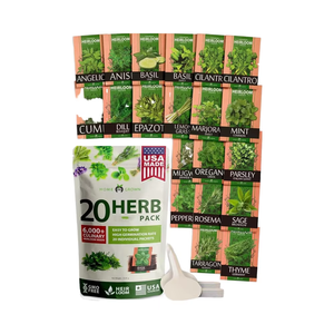 Home Grown 20 Heirloom Kit d'herbes culinaires sans OGM Plantation intérieure extérieure Jardin Basilic <span class=keywords><strong>Thym</strong></span> Saint Valentin Nouvel An - Product Image 1