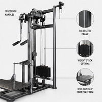 Appareil de musculation professionnel à câbles avec système de poids pour exercices de dos, de poitrine, de fessiers et de press d'épaules