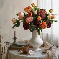 Base européenne préservée pivoine occidentale Simulation fleur centres de table de mariage et décorations de table