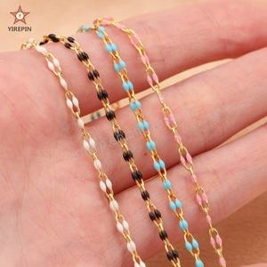 Cadena de labios hecha a mano de esmalte relleno de oro de 14 quilates de alta calidad <span class=keywords><strong>para</strong></span> collar de pulsera DIY <span class=keywords><strong>accesorios</strong></span> de fabricación de joyas permanentes - Product Image 2