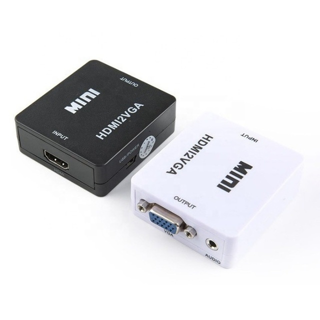 Full HD 1080P HDMI to VGA Converter Box With Audio and USB Mini HDMI2VGA HDMI 2 VGA Converter