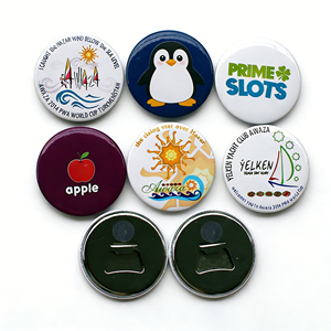 Custom Bottle Opener Fun Brooch Button Badges <strong>Happy</strong> for Smiley Face Opener <strong>Icon</strong> Metal Die Cutting Printing Animal - Product Image 1