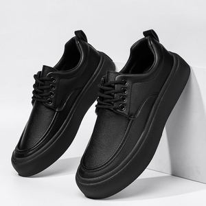 Zapatos de Vestir Formales de Cuero para Hombre, de Caña Alta, Cómodos, con Cordones, para Oficina, Transpirables, con Punta Redonda, para Uso Diario - Product Image 1