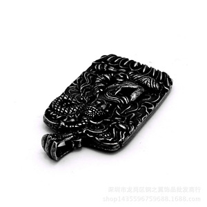 Yunnique – collier avec pendentif Bouddha en acier titane, avec motif de huit divinités du zodiaque, bijoux cadeau unisexe - Product Image 4