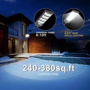 ไฟถนนโซลาร์เซลล์ LED ขายส่ง 200W 300W 500W ราคาโรงงาน โพลีคริสตัลไลน์ สำหรับภายนอกอาคาร IP65 ใช้แบตเตอรี่ AC - Product Image 6