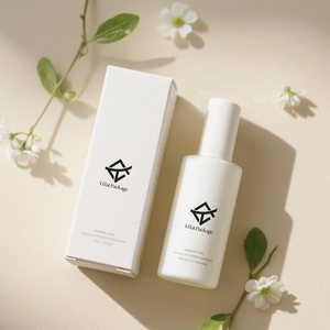 Bottiglia di olio essenziale smerigliato di lusso vuota unica bottiglia di vetro del siero cosmetico da 50 ml 60ml per olio per capelli con scatola e logo - Product Image 3