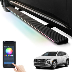 WJ Super Precio Luces LED Car Padel SideSteps Estribos retráctiles eléctricos para <span class=keywords><strong>Hyundai</strong></span> <span class=keywords><strong>Tucson</strong></span> - Product Image 2