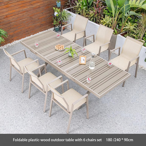 Phật sơn chất lượng cao đúc nhôm đồ gỗ Ngoài Trời Bbq nội thất sân vườn 8 chỗ ngồi - Product Image 4