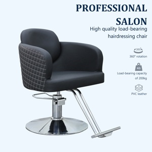 Fauteuil de Barbier Professionnel Moderne, Chaise de Salon de Luxe Matelassée pour Coiffure, Mobilier de Salon de Beauté, Vente Directe Usine - Product Image 1