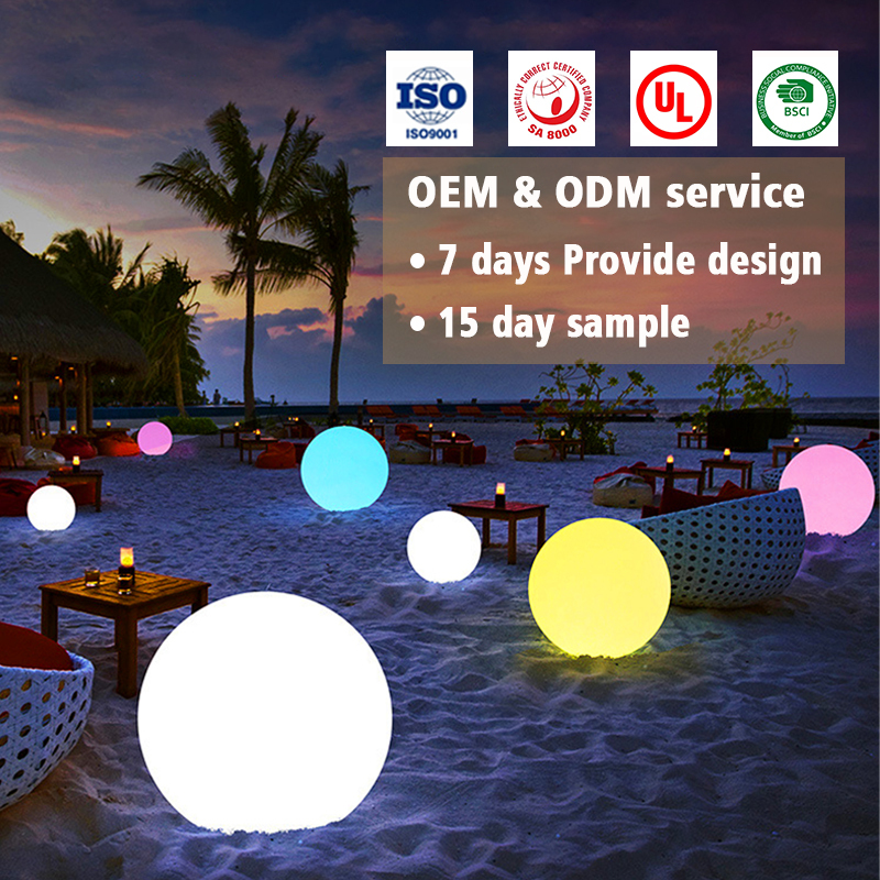 Chinese Factory Company IP65 Colorful LED Floating Light Solar Powered Drift Light Garden Lawn Pool Remote Control Waterproof