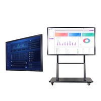 Système double tout-en-un PC Écran tactile interactif Tableau blanc interactif pour salle de classe 65'' 75'' 85'' 86'' Tableau blanc LED noir 50KGS