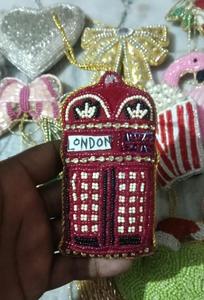 Adorno Festivo Bordado a Mano con Cuentas, Diseño de Dulces Navideños, Alta Calidad, Color Personalizable, Ecológico - Product Image 2