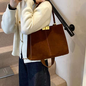 Retro suede women's <b>bag</b> 2026 new <b>large</b> capacity handbag armpit shoulder <b>crossbody</b> <b>bag</b> - Product Image 6